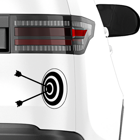 Zielscheibe mit 2 Pfeilen Aufkleber - Beispielansicht
