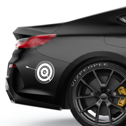 Zielschiebe 1 Pfeil Aufkleber - Beispielansicht