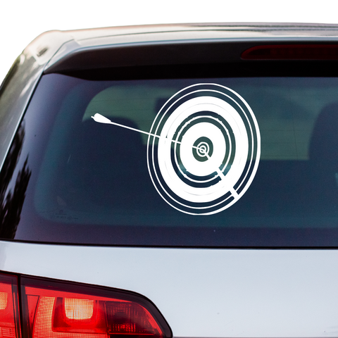 Zielschiebe 1 Pfeil Aufkleber - Beispielansicht