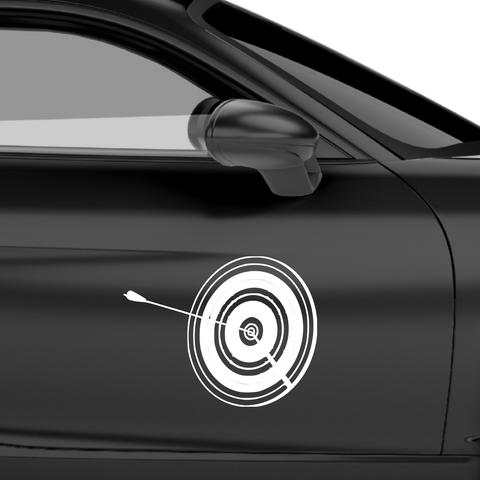 Zielschiebe 1 Pfeil Aufkleber - Beispielansicht