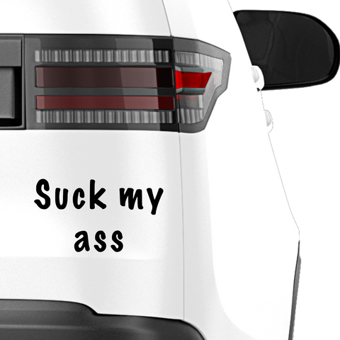 suck my ass Aufkleber - Beispielansicht