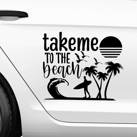 take me to the beach Aufkleber - Beispielansicht