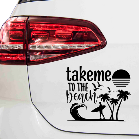 take me to the beach Aufkleber - Beispielansicht