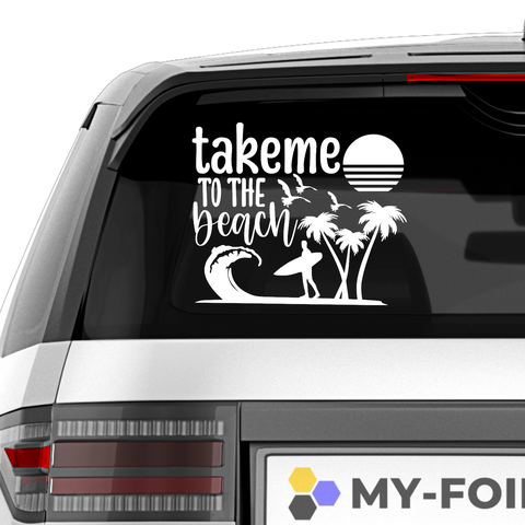 take me to the beach Aufkleber - Beispielansicht