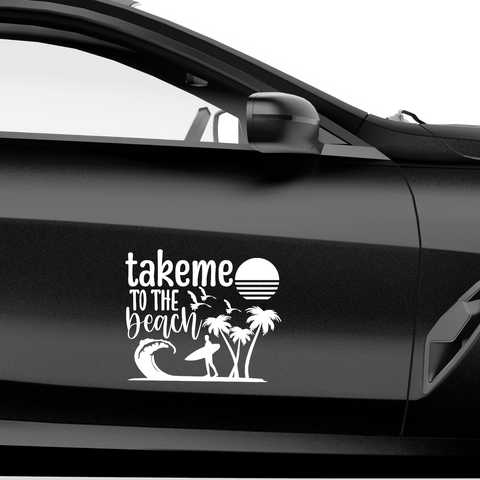 take me to the beach Aufkleber - Beispielansicht
