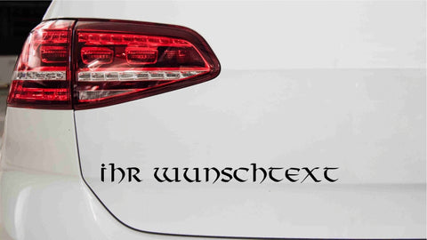 Wunschtextaufkleber für Auto Nr.10
