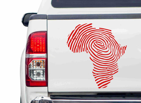 Fingerabdruck Afrika Autoaufkleber