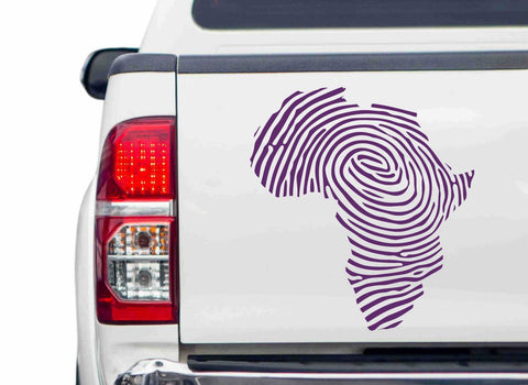 Fingerabdruck Afrika Autoaufkleber