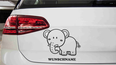 Baby Elefant Autoaufkleber