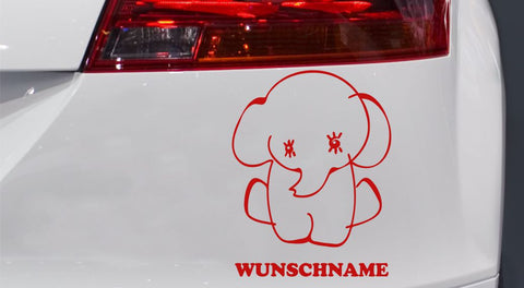 Baby Elefant Eli Autoaufkleber