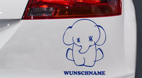 Baby Elefant Eli Autoaufkleber