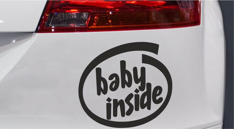 Baby Inside Baby on Board Autoaufkleber