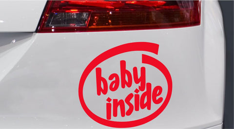 Baby Inside Baby on Board Autoaufkleber