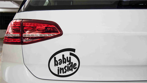 Baby Inside Baby on Board Autoaufkleber