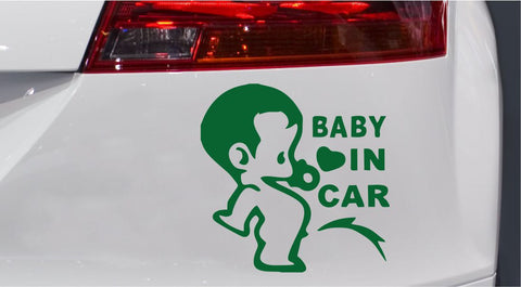 Pipi Boy Baby on Board Autoaufkleber