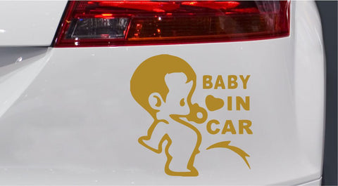 Pipi Boy Baby on Board Autoaufkleber