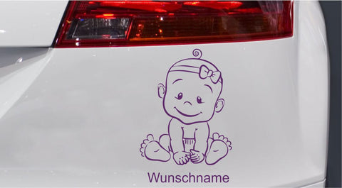 Süsses Baby on Board mit Schlaufe Autoaufkleber