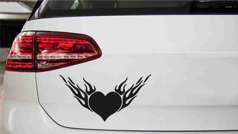 Brennendes Herz Autoaufkleber