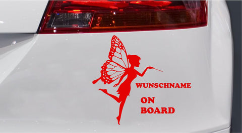 Fee mit Wunschnamen Autoaufkleber