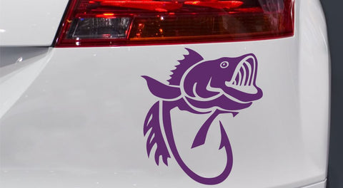 Fisch mit Haken Autoaufkleber