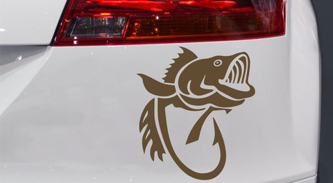 Fisch mit Haken Autoaufkleber
