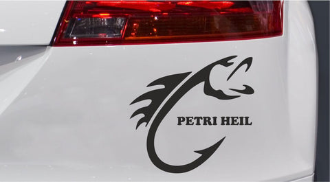 Fisch mit Haken Autoaufkleber