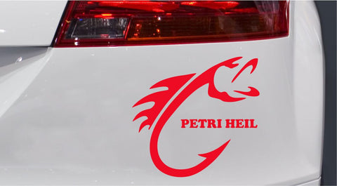 Fisch mit Haken Autoaufkleber