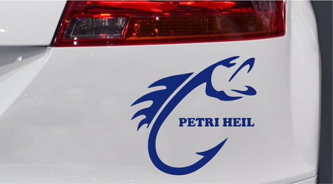 Fisch mit Haken Autoaufkleber