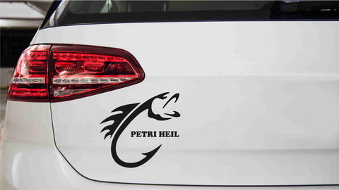 Fisch mit Haken Autoaufkleber