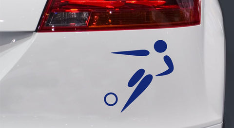 Fussballer/-in Silhouette Autoaufkleber