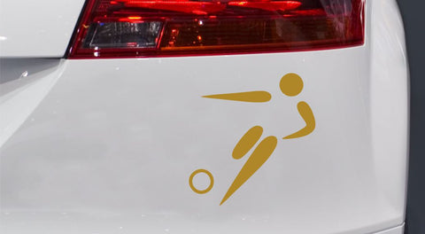 Fussballer/-in Silhouette Autoaufkleber