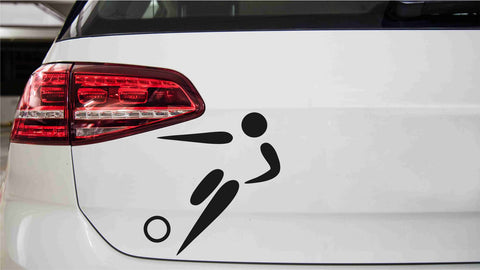 Fussballer/-in Silhouette Autoaufkleber