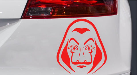 Haus des Geldes Dali Maske Autoaufkleber