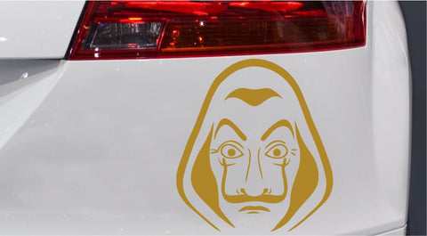Haus des Geldes Dali Maske Autoaufkleber