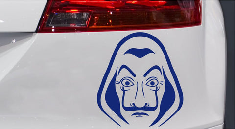 Haus des Geldes Dali Maske Autoaufkleber