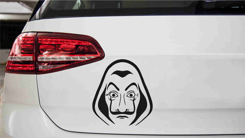 Haus des Geldes Dali Maske Autoaufkleber