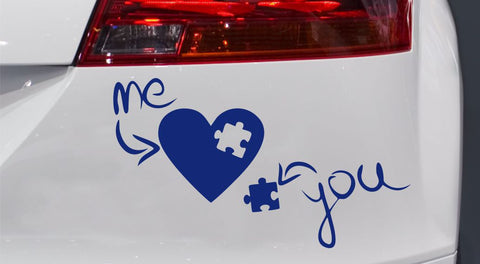 Herz mit Text Autoaufkleber