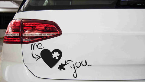 Herz mit Text Autoaufkleber