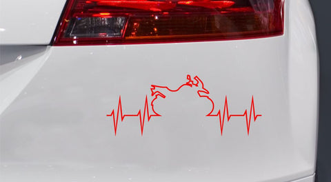 Herzschlag Tourerbike Autoaufkleber