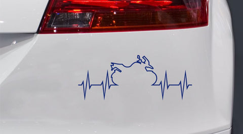 Herzschlag Tourerbike Autoaufkleber