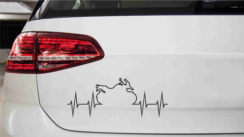 Herzschlag Tourerbike Autoaufkleber