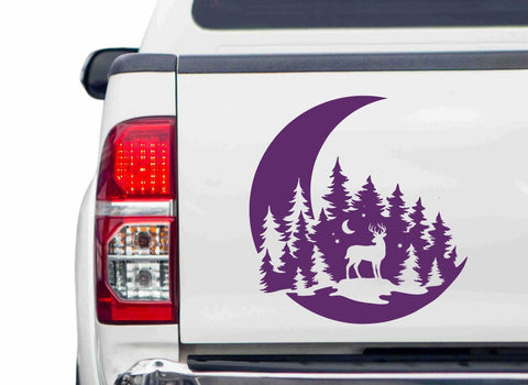 Hirsch Sichelmond Autoaufkleber