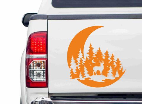 Hirsch Sichelmond Autoaufkleber