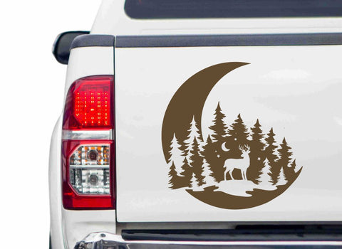 Hirsch Sichelmond Autoaufkleber