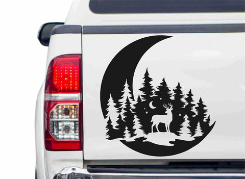 Hirsch Sichelmond Autoaufkleber