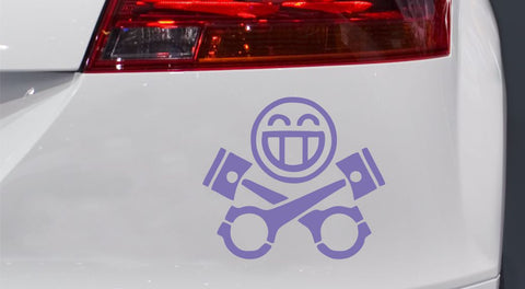 Kolben Smiley JDM Autoaufkleber