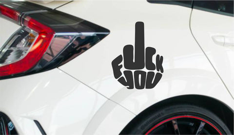 Mittelfinger Fuck You JDM Autoaufkleber