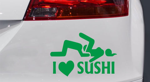 I Love Sushi Autoaufkleber