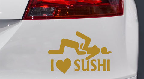 I Love Sushi Autoaufkleber