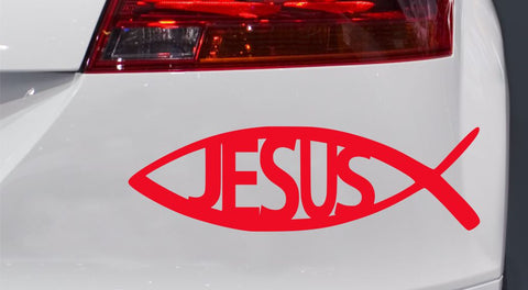 Jesus Fisch Autoaufkleber